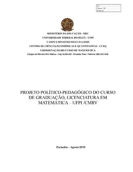 11 - projeto político pedagógico - curso de matemática